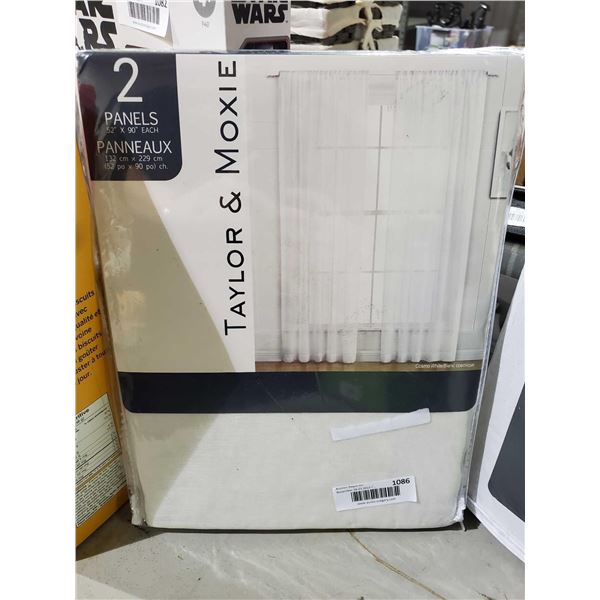 Taylor & Moxie double panel curtain set 52x90 inch