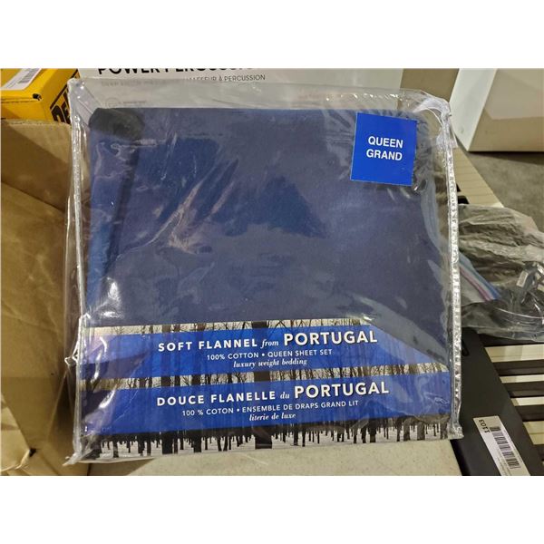 Soft Flannel Portugal Queen Size cotton sheet set