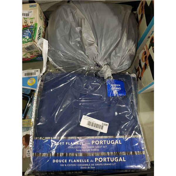 Queen Size 100% Cotton Portugal Flannel Sheet Set