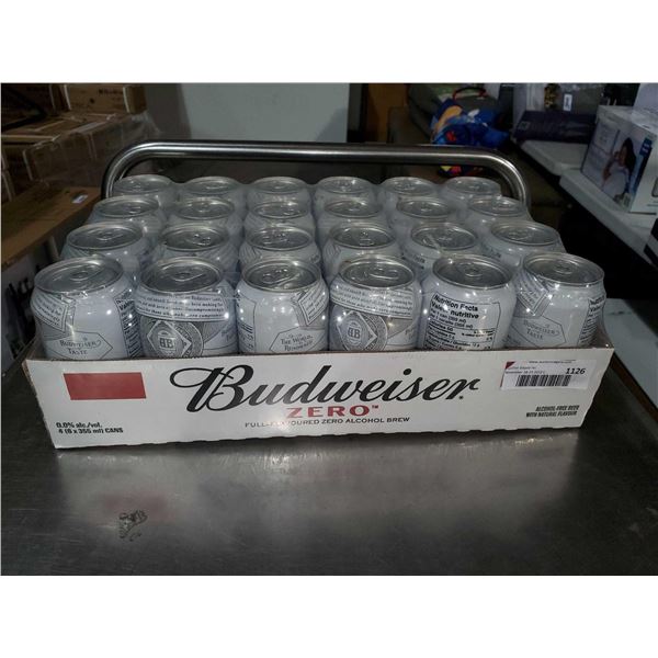 Budweiser Zero 0.0% Alc/Vol Beer 24x355ml cans