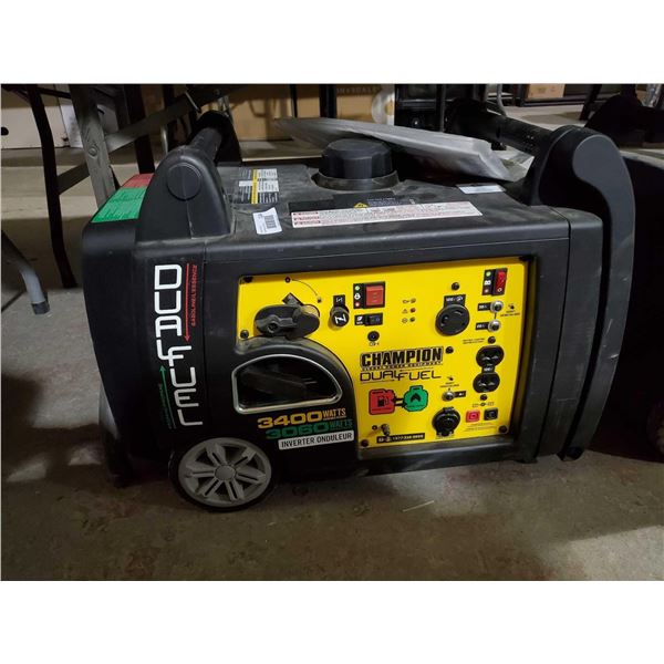 Champion Duel Fuel 3400watts Gasoline  3060watts Propane Inverter Electric Start Generator No tested