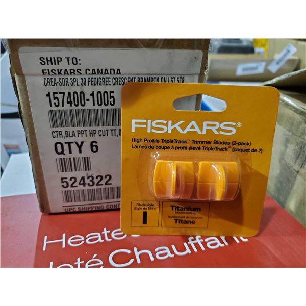 NEW Fiskars High Profile Triple Track Trimmer Blades (2pack) x's 6 Units