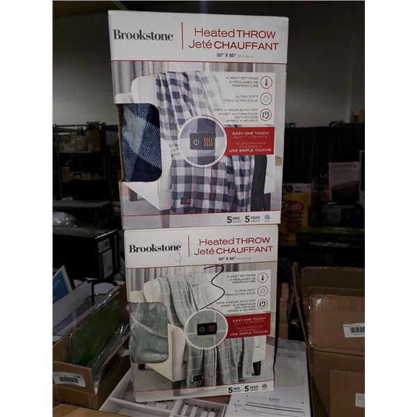 Brookstone Heated Throw 4 heat Setting Sold AS IS