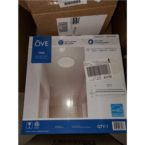 NEW OVE LED Integrated TIKA  11.4x11.4x3Inch Indoor Light Fixture
