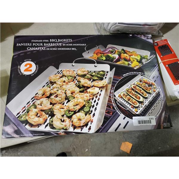 Stainless Steel BBQ Baskets Set of 2