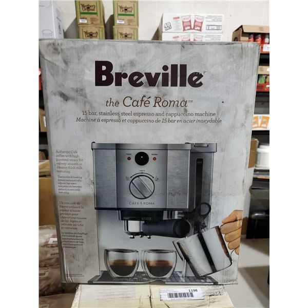 NEW Breville Cafe Roma Stainless Steel Espresso & Cappuccino Maker