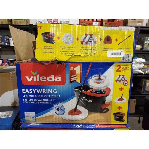NEW - Vileda Easywring Mop Bucket & Mop Set - Missing Handle & 2 extra Mop heads