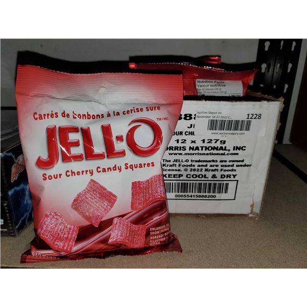 Jello Sour Cherry Candies 12x127g