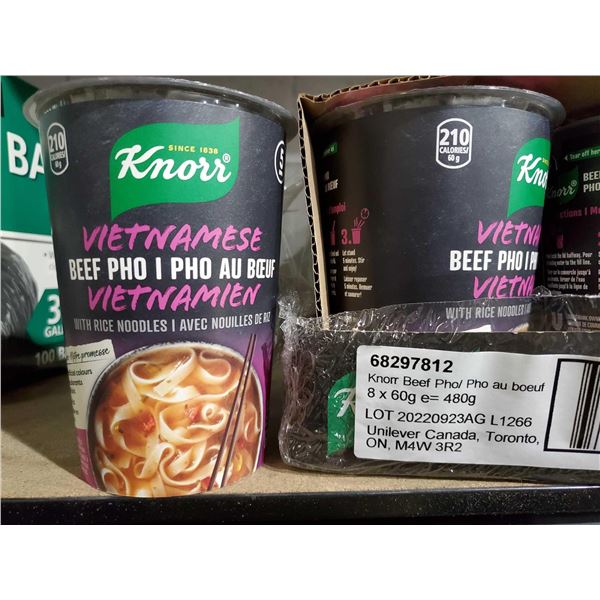 Knorr Vietnamese Beef Pho Individual Soup Cups Case lot of 8 x 60g