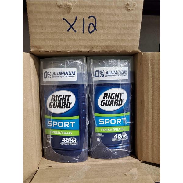 Right Guard Sport deodorant case lot 12 x 85g