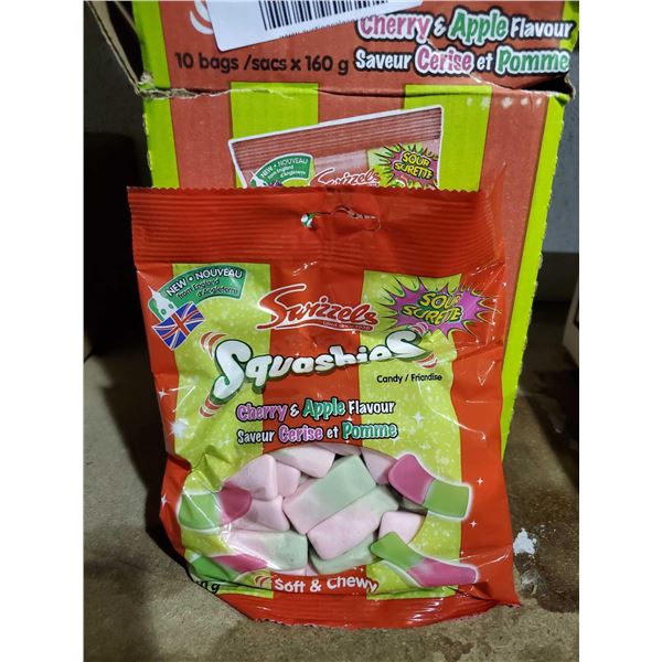 Swizzels Squashies cherry apple gummies case lot 10 x 160g