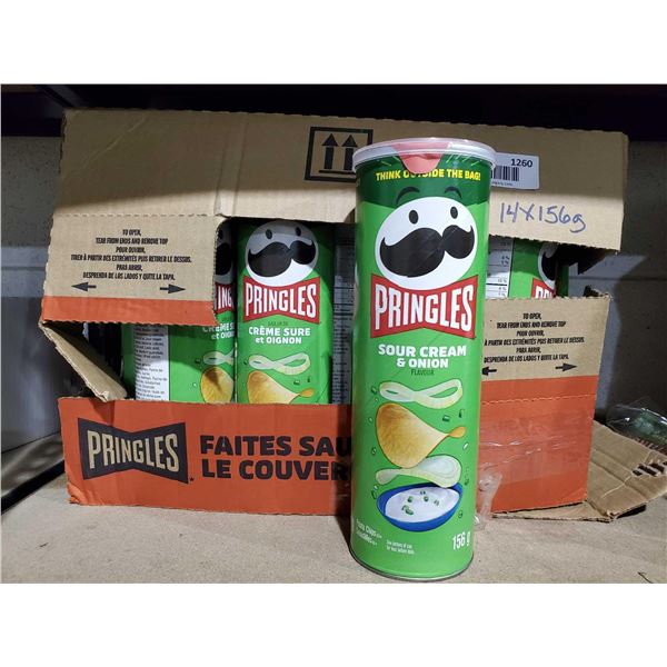 Pringles Sour cream & Onion case lot 14 x 156g
