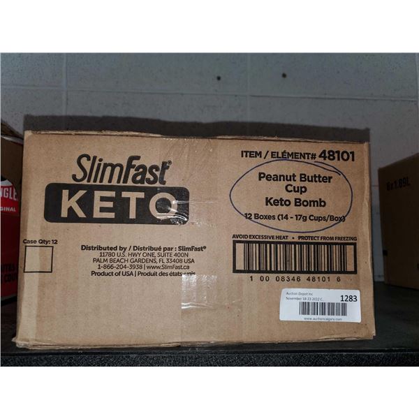 Slim Fast Keto peanut butter cups case lot 12 x
