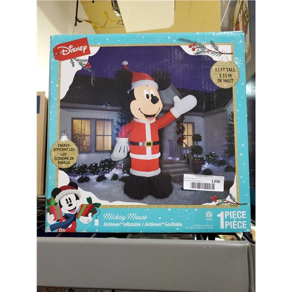 Disney Blow Up Mickey Christmas figure 11 ft