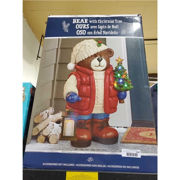 Christmas Bear with Tree Figure