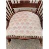 Image 2 : ANTIQUE SPINDLE ROCKING CHAIR WITH UPHOLSTERY