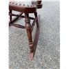 Image 3 : ANTIQUE SPINDLE ROCKING CHAIR WITH UPHOLSTERY