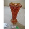 Carnival glass vase 9.5