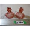 Image 1 : Pink depression glass candle holders