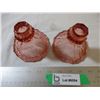 Image 2 : Pink depression glass candle holders