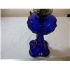 Image 2 : Cobalt blue bullseye oil lamp -22.5" tall