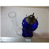 Image 5 : Cobalt blue bullseye oil lamp -22.5" tall