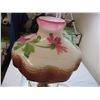 Image 3 : Aladdin oil lamp clear with hand painted shade - early 1900's - 24" tall