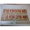 Image 1 : (2) Pairs of Saskatchewan 1975 License Plates