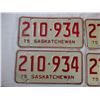Image 2 : (2) Pairs of Saskatchewan 1975 License Plates