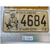 Image 2 : (2) Yukon 1973 + Alaska 1989 License Plates
