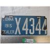 Image 1 : Penna 1915 Dealer License plate (porcelain)