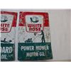 Image 3 : (2) White Rose motor oil tin cut outs 4x7