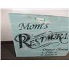 Image 2 : Mom's restaurant wooden sign - 30x24