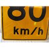 Image 3 : 80KM Road sign - aluminum, 23.5x23.5