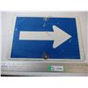 Image 1 : Blue Arrow Road sign - aluminum, 17.5x11.5