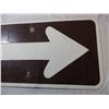 Image 3 : Brown Arrow Road sign - aluminum, 23.5x11.5