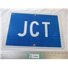 Image 1 : JCT Road sign - aluminum, 17.5x11.5