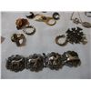 Image 6 : Sterling charm bracelet (15+ charms) other sterling pieces, vintage rings, religious, metal, etc