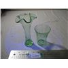 Image 1 : Uranium depression glass tumbler + vase