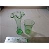 Image 4 : Uranium depression glass tumbler + vase