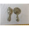 Image 1 : Vintage Silver Brush + Mirror Set in Art Nouveau design - over 100 years old