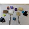 Image 2 : Vintage Silver mirror + brush set with vintage jewelry boxes