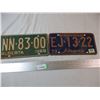 Image 1 : 1968 + 1974 Alberta license plates