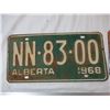 Image 2 : 1968 + 1974 Alberta license plates