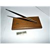 Image 2 : Sheaffer Wooden Base With Pen Holder Brass Plaque Desk Set