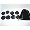 Image 3 : Crown Royal/Captain Morgan Hockey Puck Coasters Black Crown Royal Bag