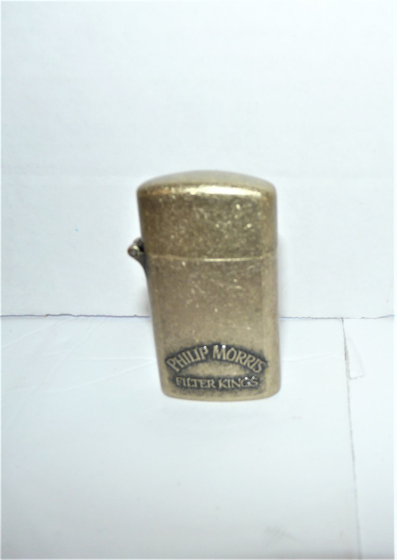 Philip Morris Filter King Advertising Brass Lighter
