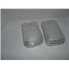 Image 2 : Pair of Clear Glass Butter Dishes - France