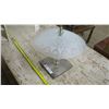 Image 2 : Vintage Lamp w/ Glass Shade - 15" Tall