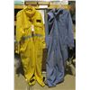 Image 1 : 2 Pairs of Coveralls - Blue Size 50LN, Yellow Size 52T